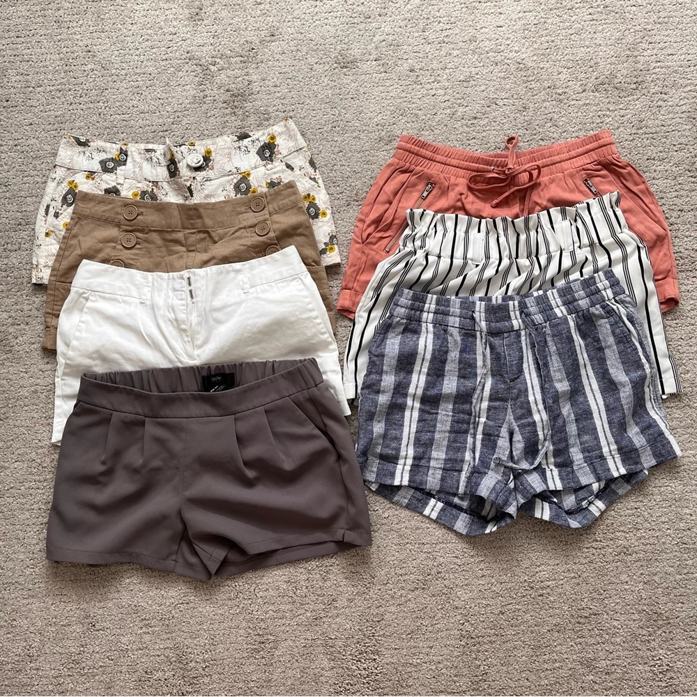 Bundle 7 shorts Forever 21 Old Navy Mossimo Unbranded XS-Sm